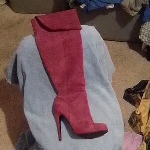 Aldo Fuchsia Over the Knee Boots